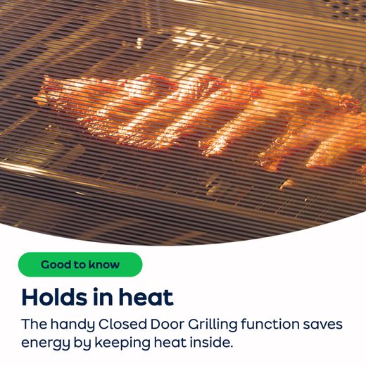 Smeg Dual Fuel Cooker - Stainless Steel - AO Annotation - Closed Door Grilling